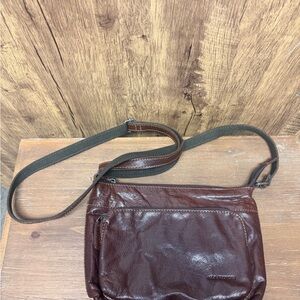 Rich Brown Leather Messenger Bag